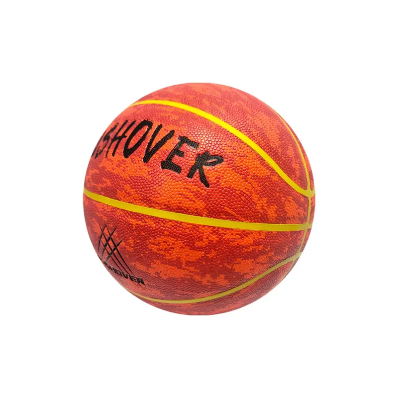 PUSHOVER PU Basketball Red Brown Size 7 Training Unisex-3