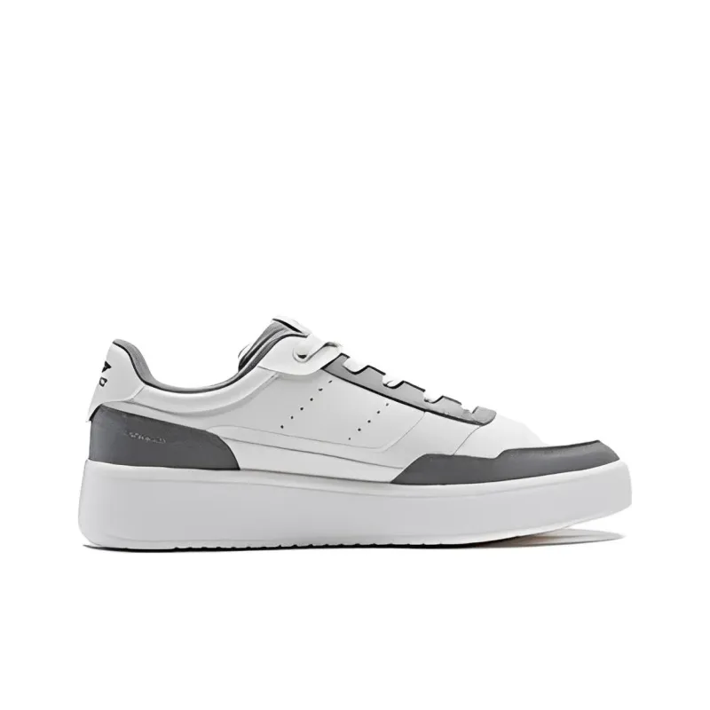 LiNing Relaxing Cushioning Anti Slip And Wear Resistant Low Top Casual Shoes Men's Gray White-1