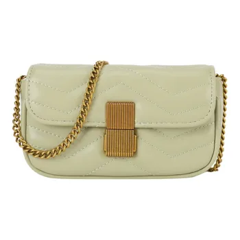NOMK PU Chain Bag Small Square Bag Shoulder Bag Crossbody Bag Regular Women's Green