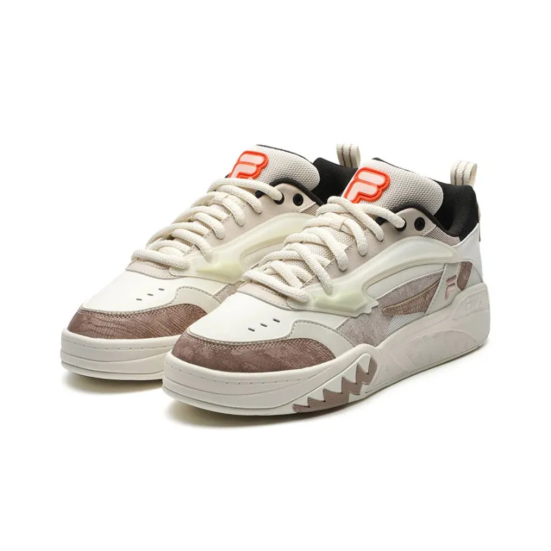 FILA FUSION Sport Vintage Basketball Shoes 'White Brown'-1