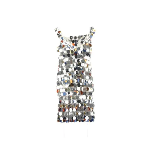 Paco Rabanne Slip Dresses Women's Silver