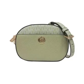 MICHAEL KORS Jet Set Cow Leather Detail Shoulder Bag, Crossbody Bag Small Size Women's Avocado Green