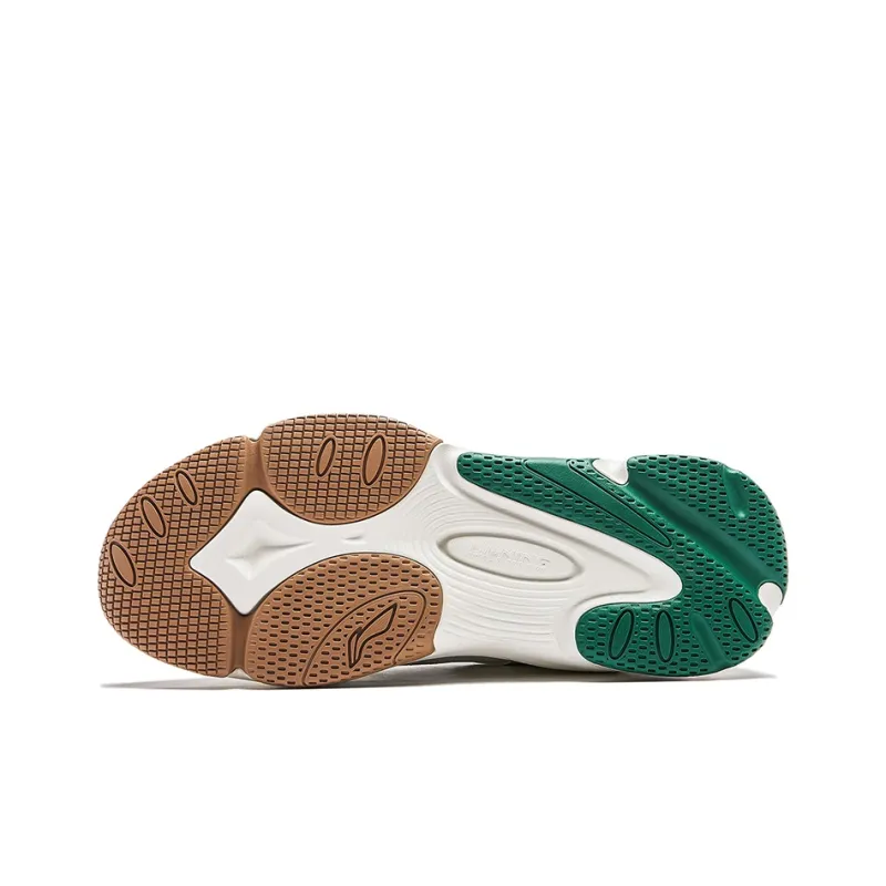 LiNing Low-Top Casual Shoes Men's White Green-4