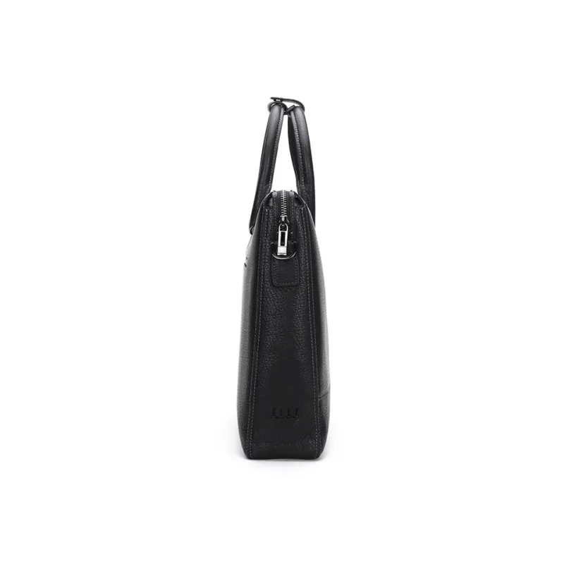 ELLE HOMME Top Grain Cow Leather Shoulder Bag, Crossbody Bag, Handbag Regular Unisex Solid Color-2