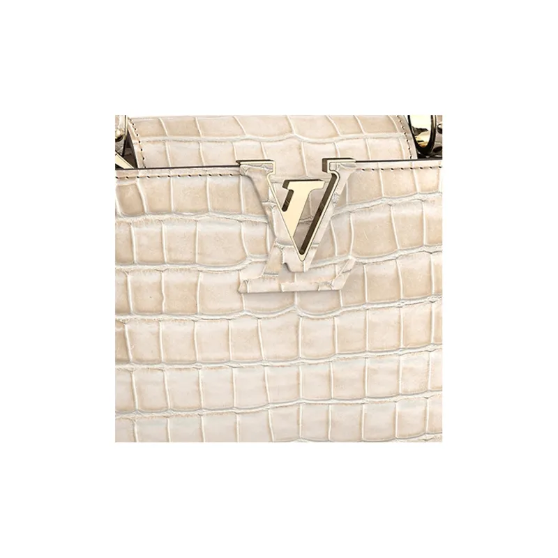 LOUIS VUITTON Capucines Crocodile Leather One Shoulder Handbags Mini Women's Pearl-4