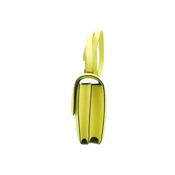HERMES Constance Mysore Goat Skin Shoulder Bag Crossbody Bag Mini Women's 0Y Limoncello Lemon Yellow-3
