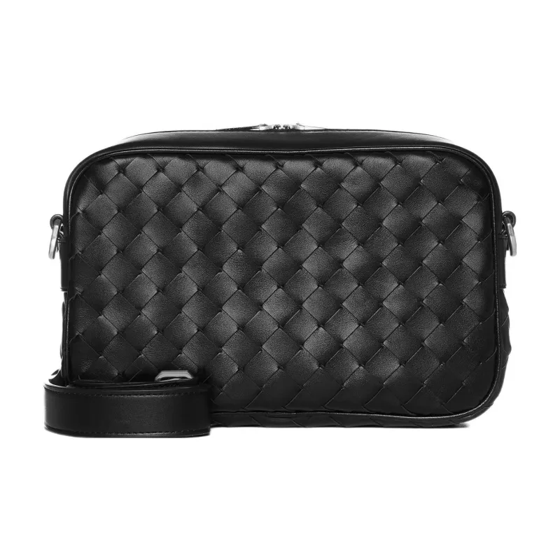 Bottega Veneta Cow Leather With Leather Crossbody Bag Shoulder Bag Men's Black-3