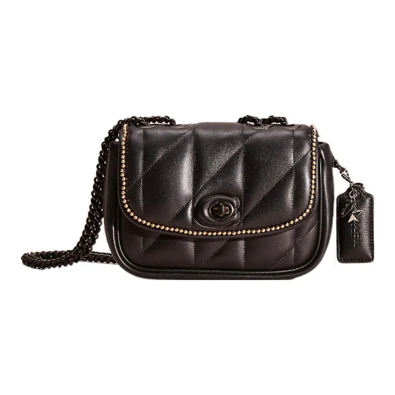 COACH Madison Leather Pillow Bag Crossbody Bag Shoulder Bag Women's Black-0