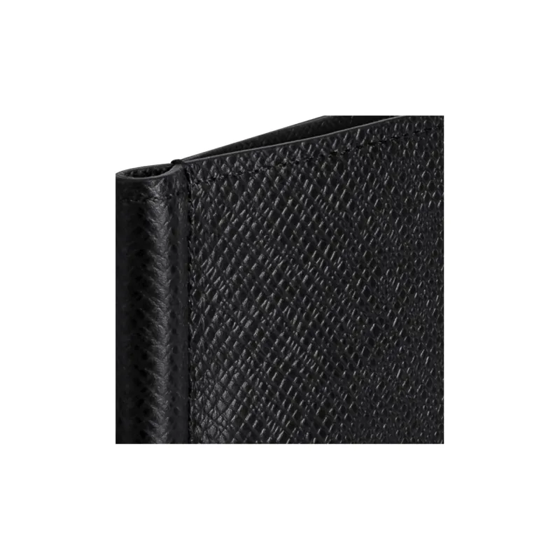 LOUIS VUITTON Cow Leather Wallet Men's Black-5