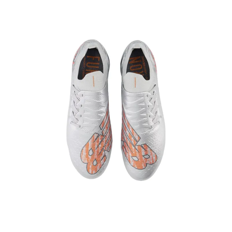 New Balance Furon V7 Pro SG Anti Slip Wear Resistant Soccer Shoes Unisex Silver Gray Copper-3