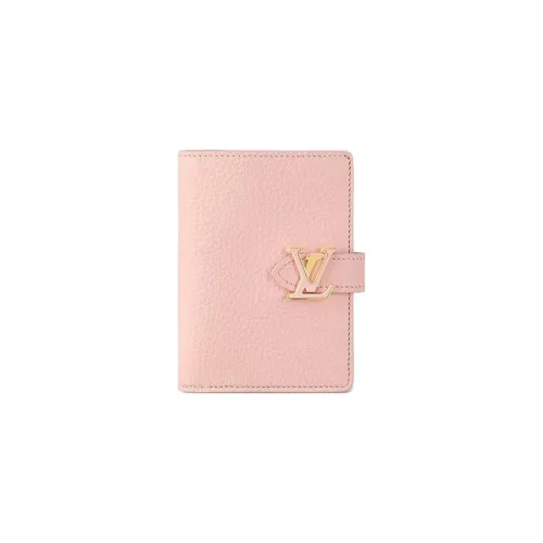 LOUIS VUITTON Taurillon Cow Leather Wallet Women's Pink