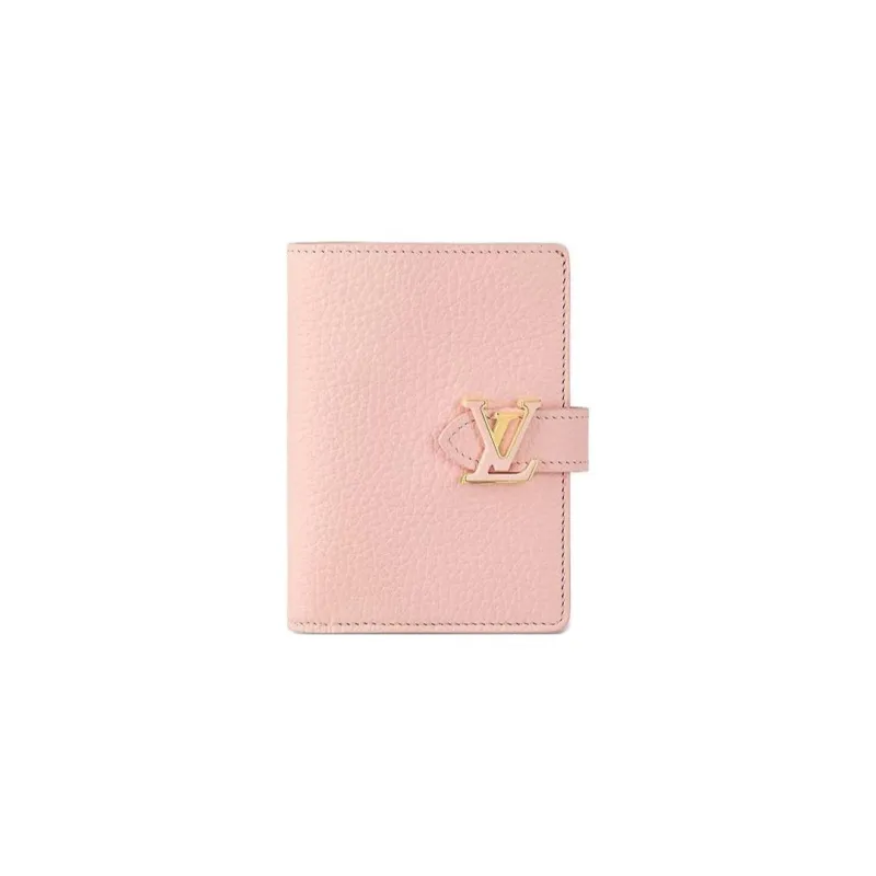 LOUIS VUITTON Taurillon Cow Leather Wallet Women's Pink-0