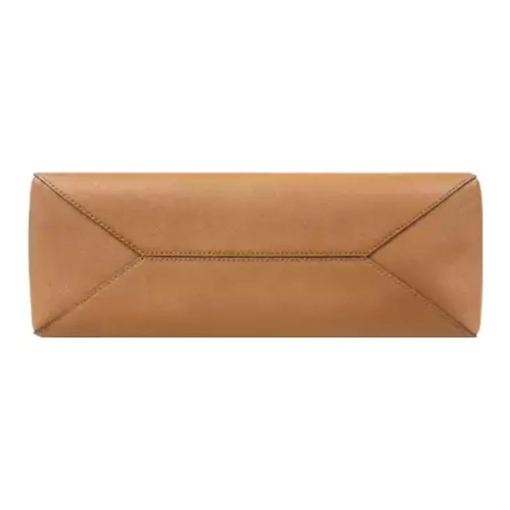 TORY BURCH TB Emerson Cow Leather Tote Bag Shopping Bag Shoulder Bags Handbags Large Size Women's Caramel Brown-3