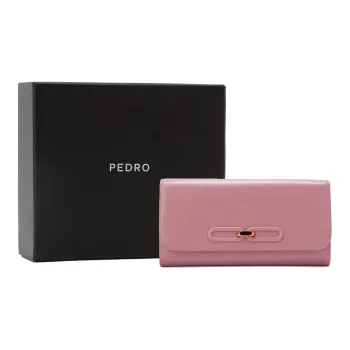 PEDRO Studio Series Cow Leather Wallet Women's Light Red/Cream