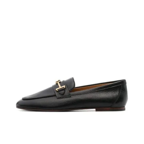 TOD'S Logo-plaque Leather Loafers