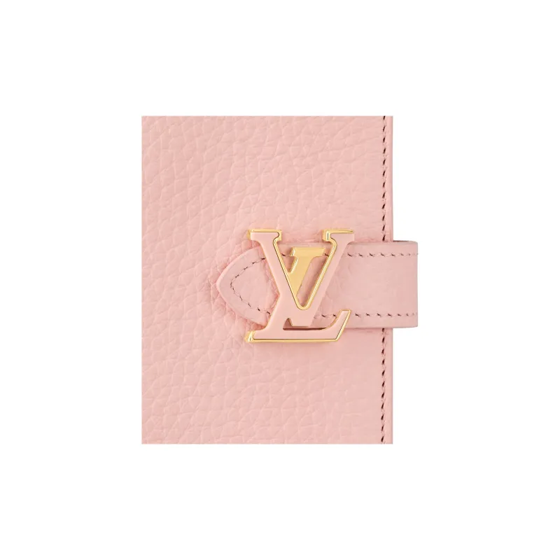 LOUIS VUITTON Taurillon Cow Leather Wallet Women's Pink-5