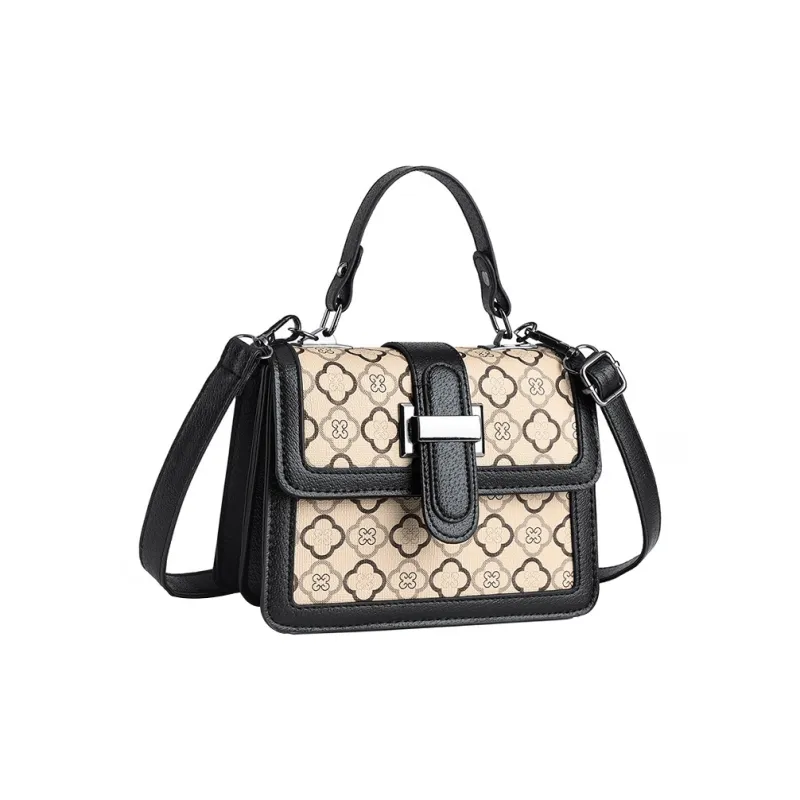 SURELAPTOP PU Small Square Bag, Crossbody Bag Small Size Women's Checkerboard/Houndstooth/Diamond/Print-16