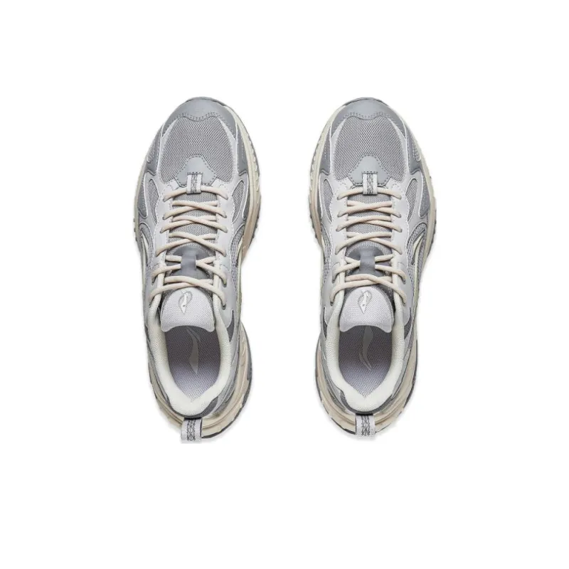 LiNing Venus 2.0 Cushioning Anti Slip And Wear Resistant Low Top Casual Shoes Men's Gray White-3