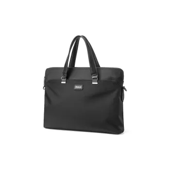 POLO Fabric Handbag, Shoulder Bag, Crossbody Bag, Briefcase Tubas Men's Black