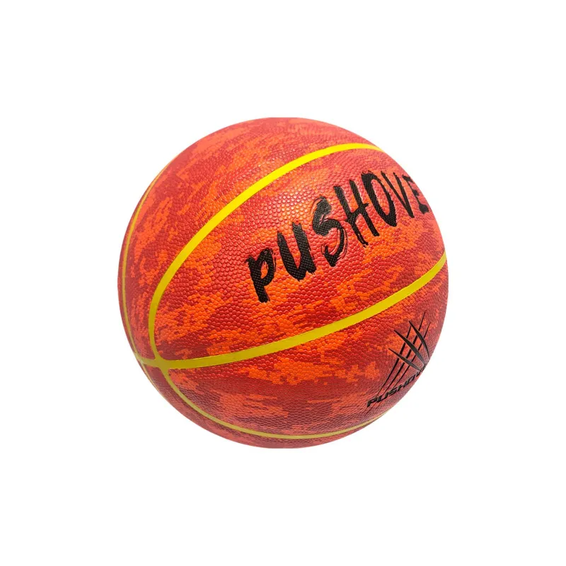 PUSHOVER PU Basketball Red Brown Size 7 Training Unisex-2