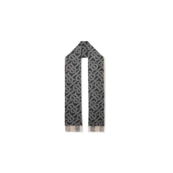 Burberry Knit Scarves Women's Black Gray Color