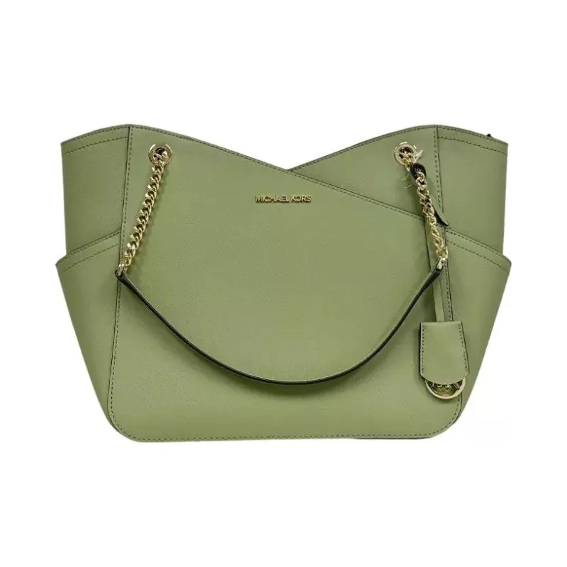 MICHAEL KORS Jet Set Leather Tote Bag Shopping Bag Handbag Shoulder Bag Women's Light Green-0