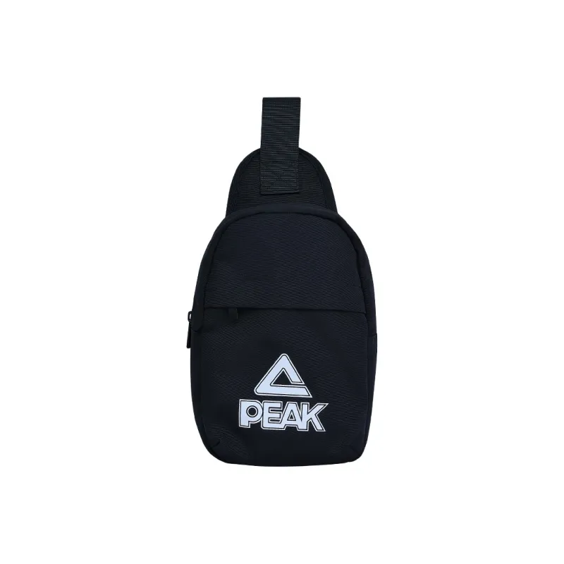 PEAK Nylon Fabric Crossbody Bag Shoulder Bag Sling Bag Unisex Black-0