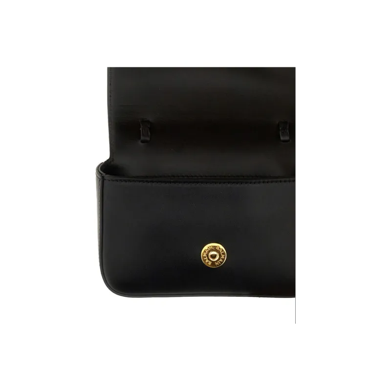 BALMAIN B-BUZZ Jacquard Canvas Portable Crossbody Bag Shoulder Bag Mini Women's Black-5
