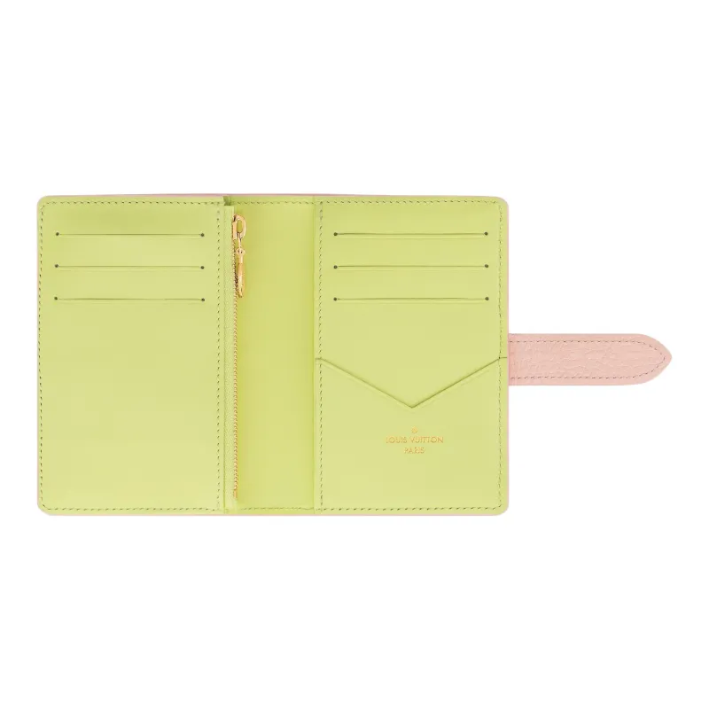 LOUIS VUITTON Taurillon Cow Leather Wallet Women's Pink-3