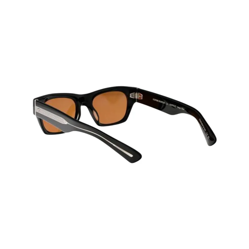 Oliver Peoples Acetate Irregular Shape Sunglasses Women's Black-3