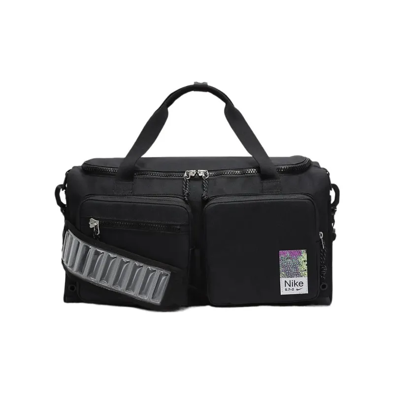 Nike Fabric Luggage Bag Shoulder Bag Crossbody Bag Handbag Travel Bag Unisex Black-0