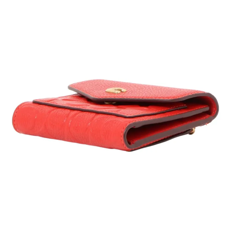 COACH Wyn Soft Textured Shiny Leather Card Holders Coin Purses Wallets Women's Red-2