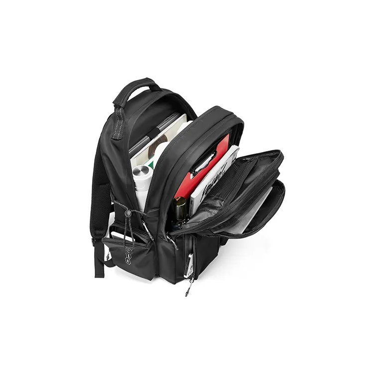 Land Gulls Nylon Fabric Backpack Laptop Bag Tubas Unisex Navy Blue/Black-10