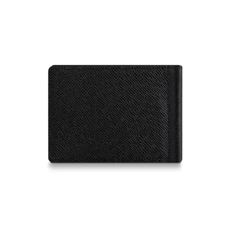 LOUIS VUITTON Cow Leather Wallet Men's Black-2
