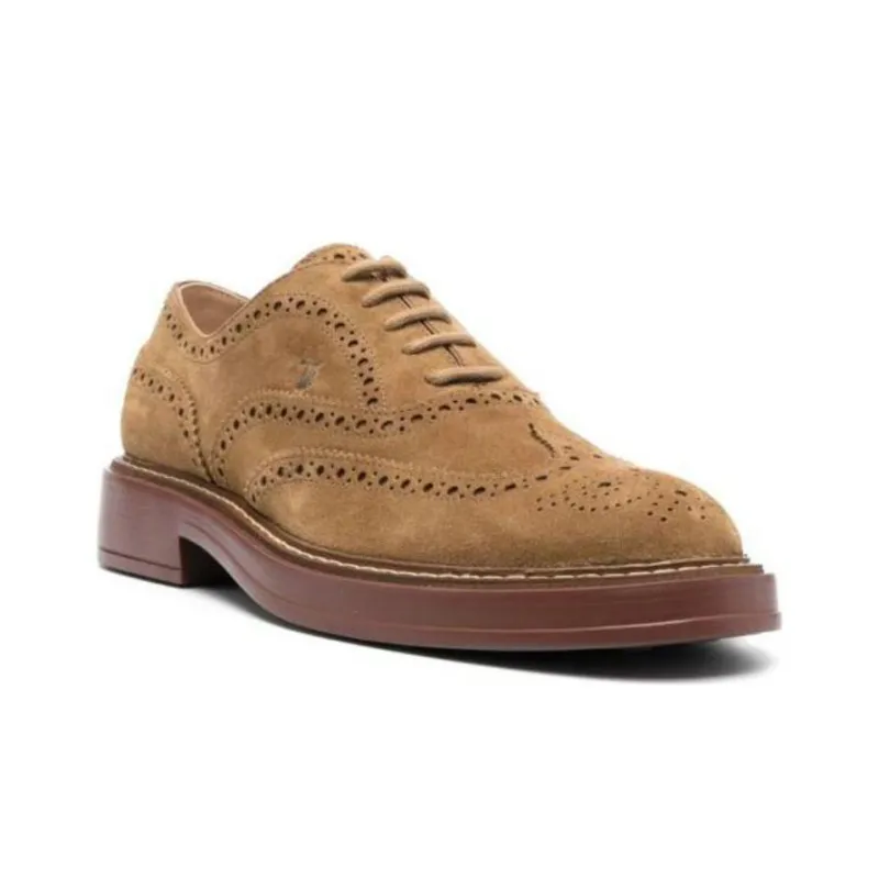 TOD'S Round Toe Lace-Up Brogues-2