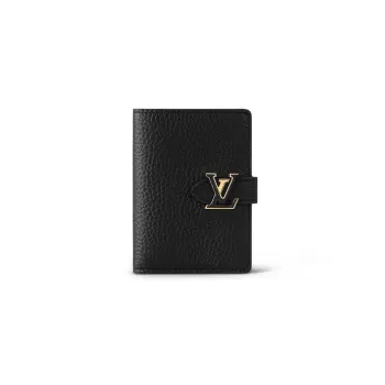 LOUIS VUITTON Taurillon Leather Wallet Women's Black