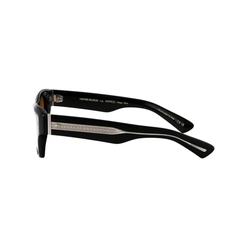 Oliver Peoples Acetate Irregular Shape Sunglasses Women's Black-2