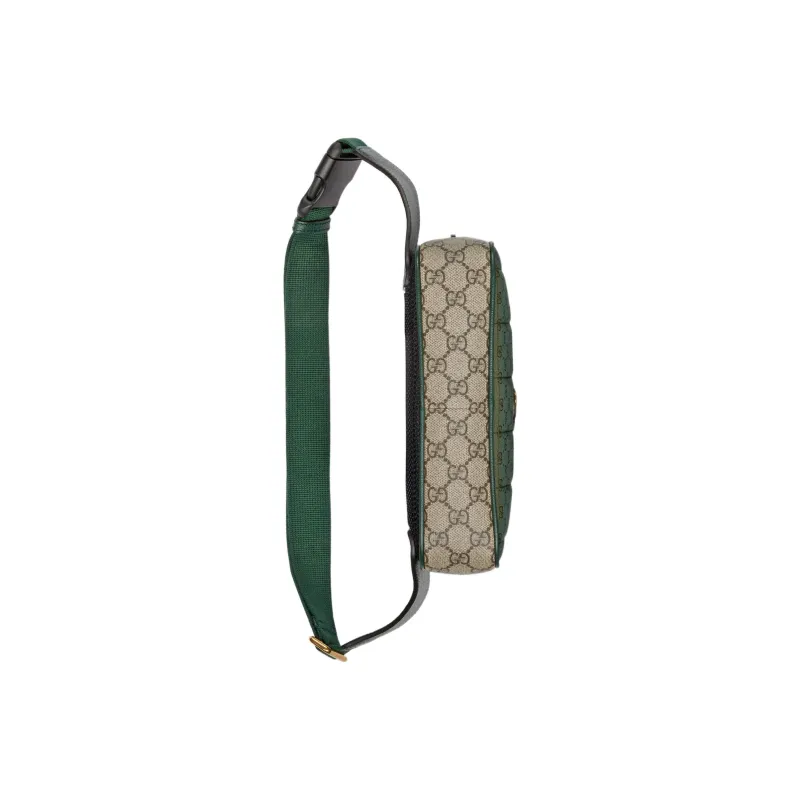 GUCCI Ophidia Canvas With Leather Sling Bag, One Shoulder, Crossbody, Fanny Pack Trumpets Men's Green-5