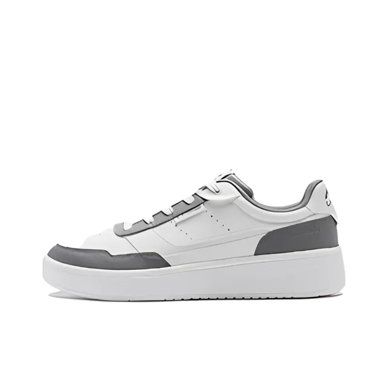 LiNing Relaxing Cushioning Anti Slip And Wear Resistant Low Top Casual Shoes Men's Gray White-0