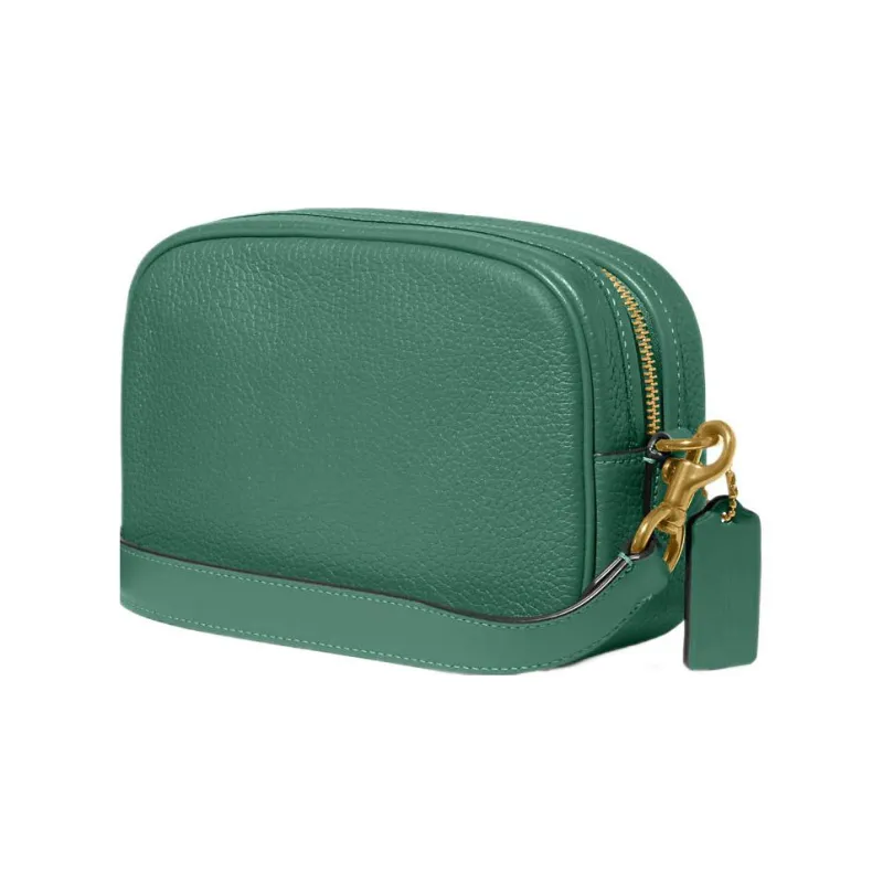 COACH Camera Cow Leather Camera Bags Shoulder Bag Crossbody Bag Small Size Women's Green-3
