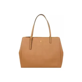 TORY BURCH TB Emerson Cow Leather Tote Bag Shopping Bag Shoulder Bags Handbags Large Size Women's Caramel Brown