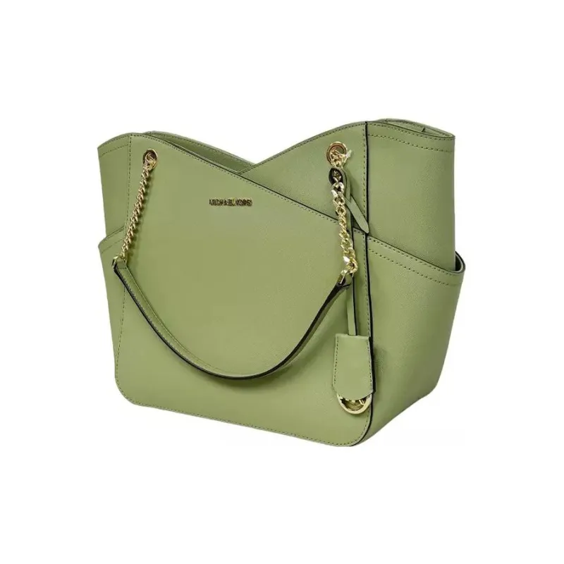 MICHAEL KORS Jet Set Leather Tote Bag Shopping Bag Handbag Shoulder Bag Women's Light Green-2