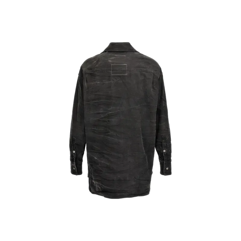 MM6 Maison Margiela Crinkled Denim Overshirt-1