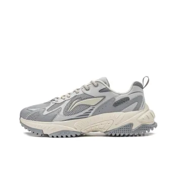 LiNing Venus 2.0 Cushioning Anti Slip And Wear Resistant Low Top Casual Shoes Men's Gray White