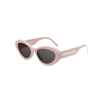 DIOR Metal Irregular Shape Sunglasses Unisex Dusty Pink
