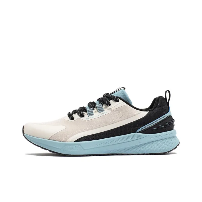 361° Anti Slip Wear Resistant Low Top Running Shoes Men's Beige Blue Black-0