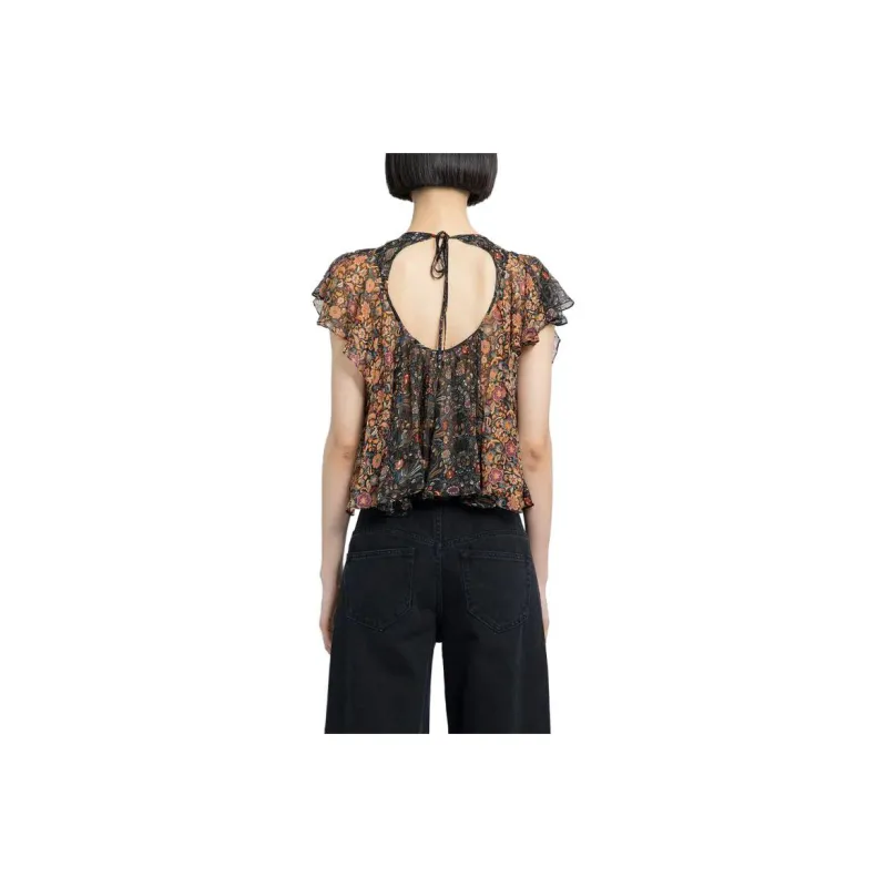 ISABEL MARANT Oriane Floral print Silk Blouse-1