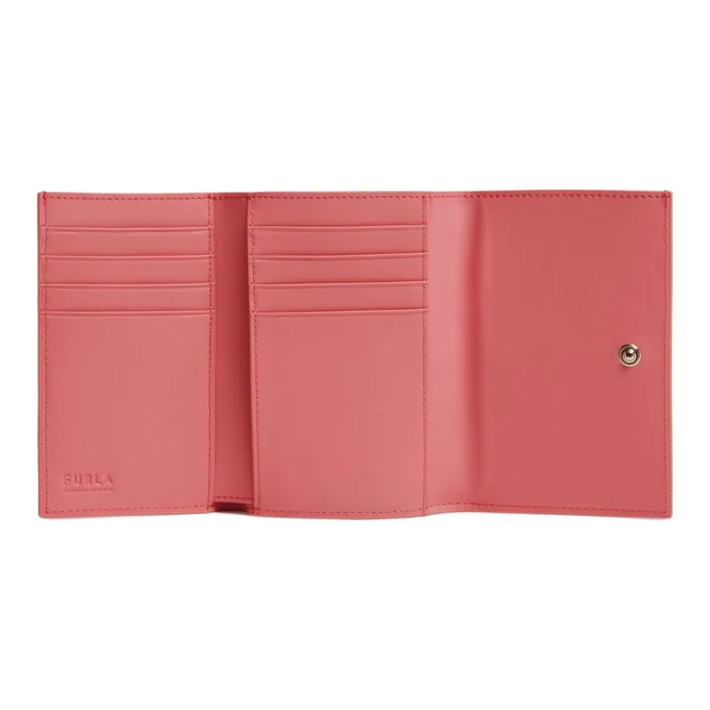 Furla Sirena Collection Leather Wallet Medium Size Women's Pink-2