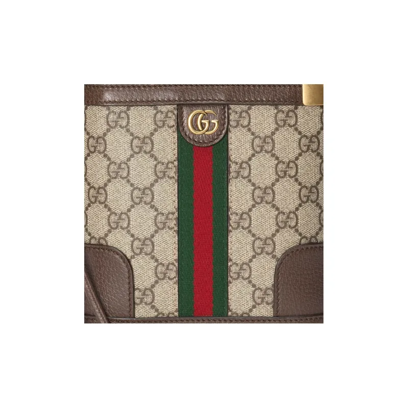 GUCCI Canvas With Leather Trim Bucket Bag Handbag Shoulder Bag Crossbody Bag Regular Women's Beige/Ebony-8
