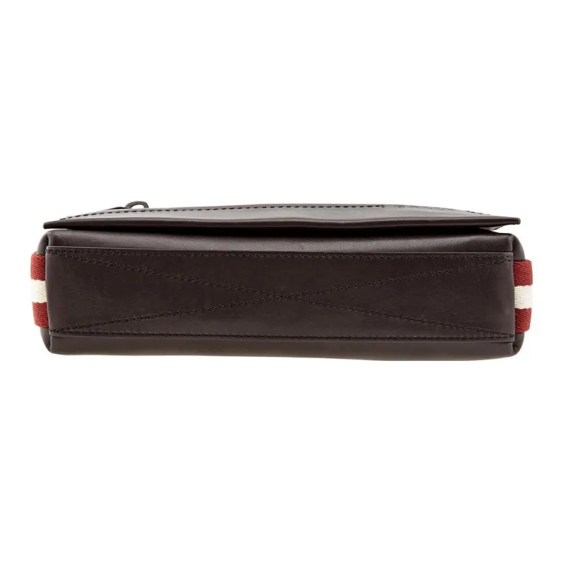 BALLY Leather Messenger Bag, Shoulder Bag, Crossbody Bag Trumpets Men's Chocolate-5